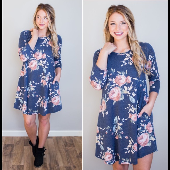 Winter Rose Tunic Dress