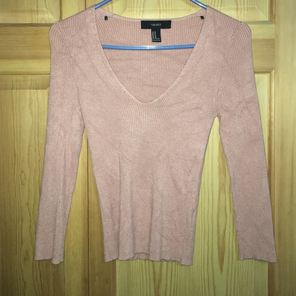 Forever 21 1/4 sleeve V-Neck - Picture 1 of 2