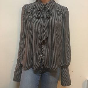 FINAL FLASH// Free people striped button up blouse
