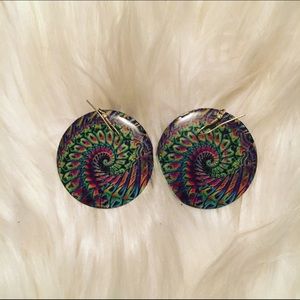 Mystical disc earrings