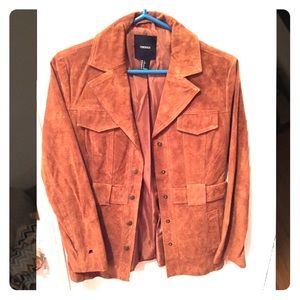 brown suede jacket