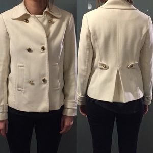 Lilly Pulitzer wool ivory peacoat