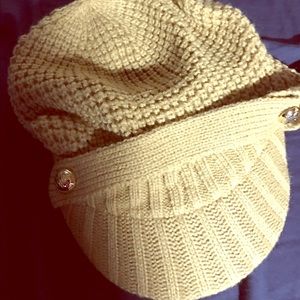 Mk beige winter hat