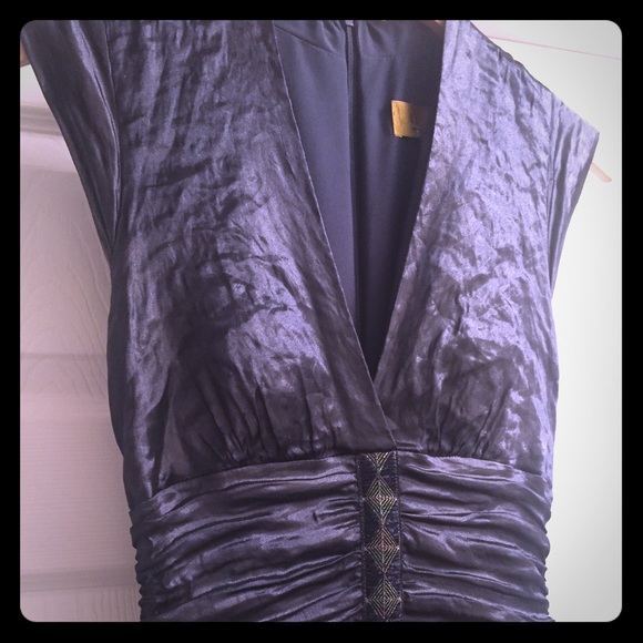 Nicole Miller Dresses & Skirts - Nicole Miller Techno Metal Gown with Cap Sleeve