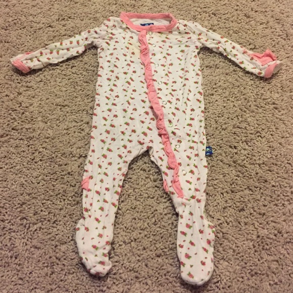 KickeePants ruffle butt footies - tiny floral