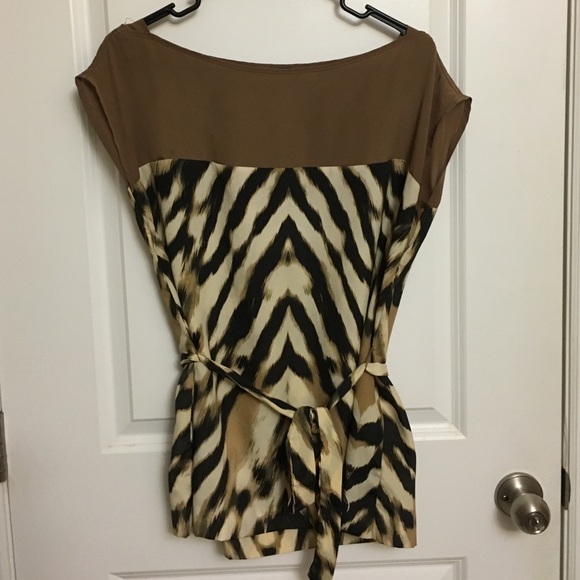 New York and Company Animal Print Blouse