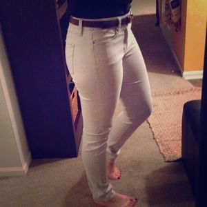 Calvin Klein Off White Skinny Jeans