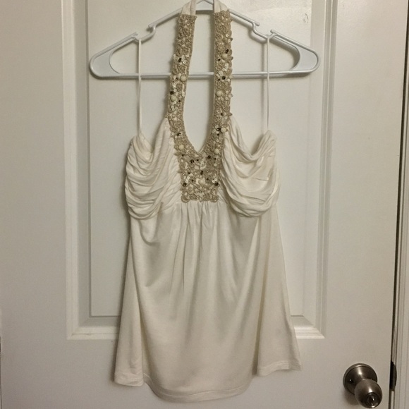 Express- White Halter Top