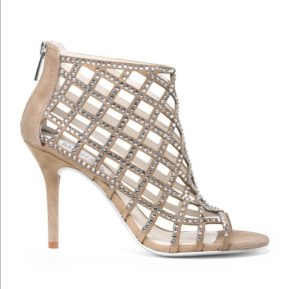 π2x HP πMK beautiful suede Rhine stone booties! - Picture 2 of 4