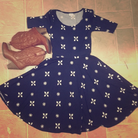 Navy Lularoe Nicole Dress