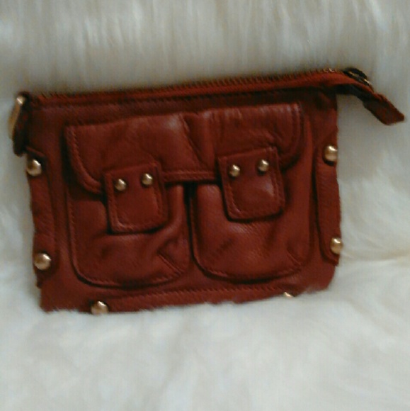 Linea Pelle leather and brass handbag