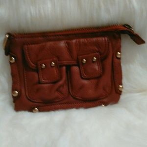 Linea Pelle leather and brass handbag