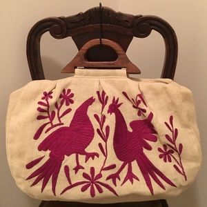 Moyna Canvas Embroidered Bag