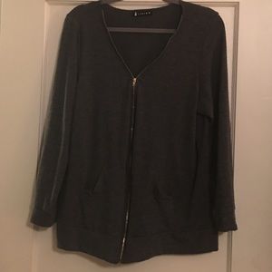 LAST CHANCE!!! Gray zip up sweater
