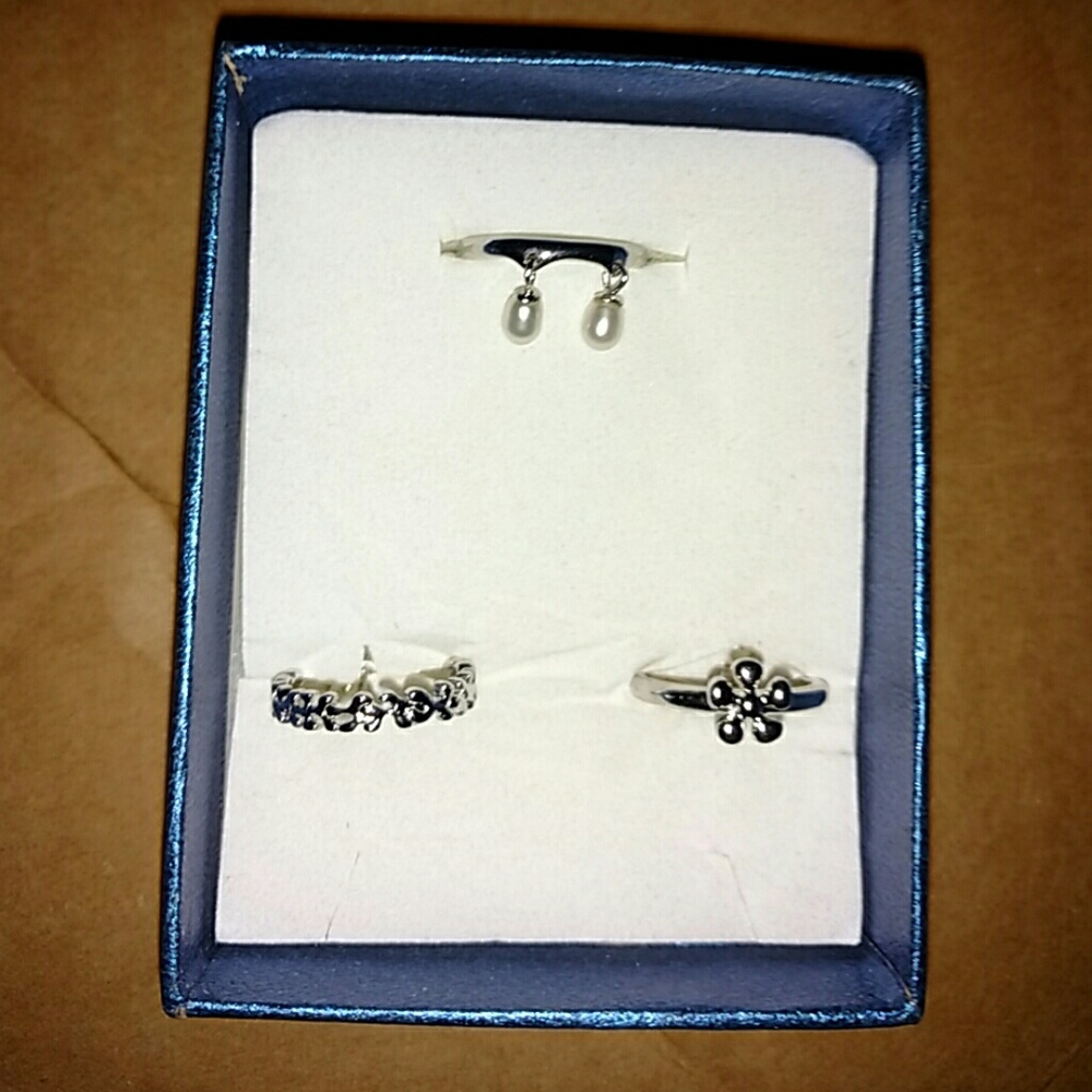 💐LUCY Q STERLING SILVER 3 RING SET💐 - Picture 4 of 5