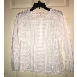 NWT Rebecca Taylor White Lace Blouse