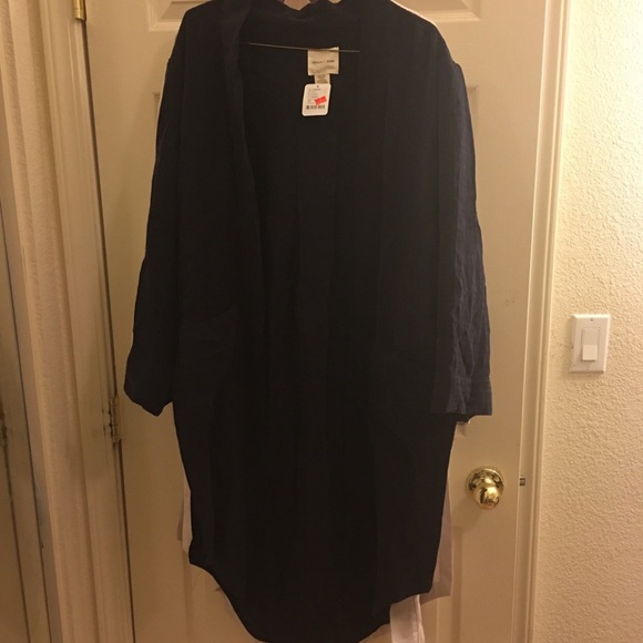 navy duster coat silence + noise
