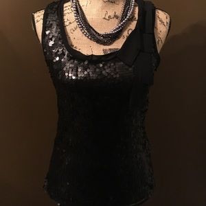 Black sequined top by New York & Company