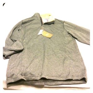 Gray quarter zip sweater. Weatherproof Garmenr Co