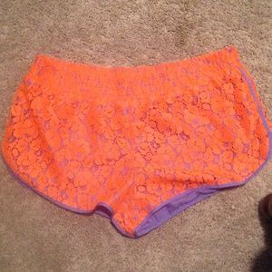Lace athletic shorts