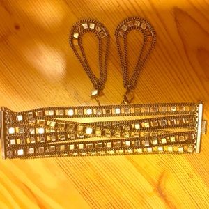 Sorrelli wrap bracelet and matching earrings