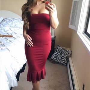 Strapless Ruffle Dress