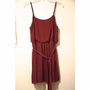 Maroon spaghetti strap dress