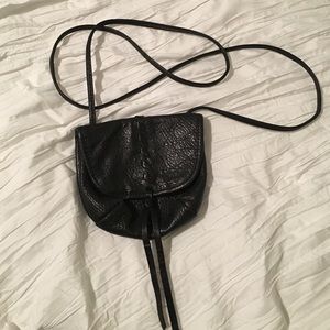 Hobo small black leather purse