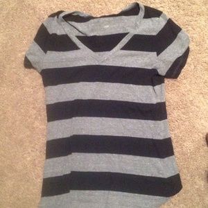 Striped v-neck