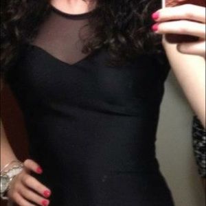 Tight Black American Apparel Dress with Mesh Top