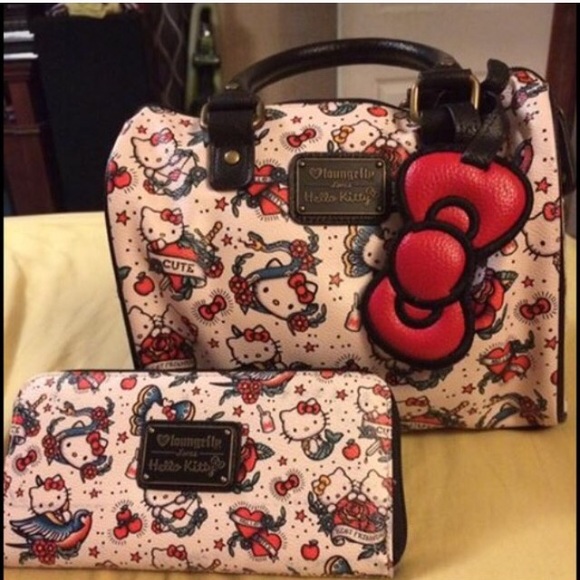 LOUNGEFLY Hello Kitty bag and wallet