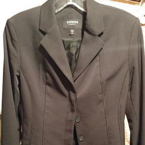 Express black stretch fitted jacket size 1/2