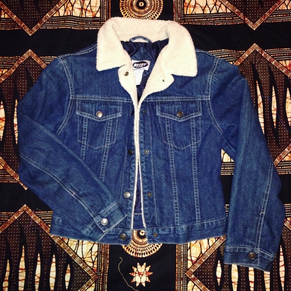 Brody Jackets & Blazers - 90s Faux Shearling Trimmed Classic Denim Jacket