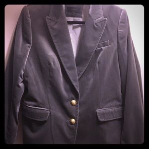 J. Crew Velvet Blazer, Dark Pewter, Size 14