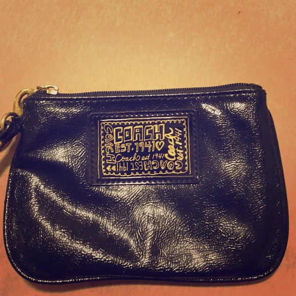 Coach Wristlet - Black leather