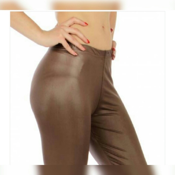 Fashion Shiny Solid liquid leggings