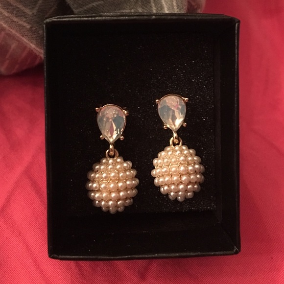 "Opal" and "Pearl" drop earrings