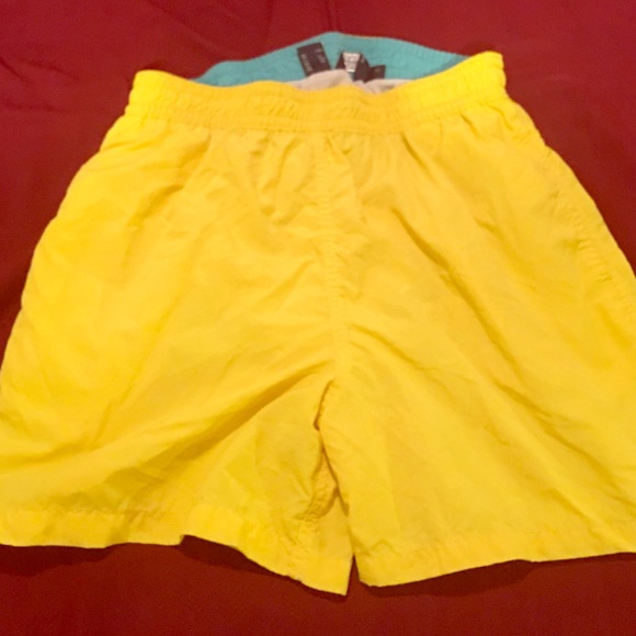Yellow swim shorts