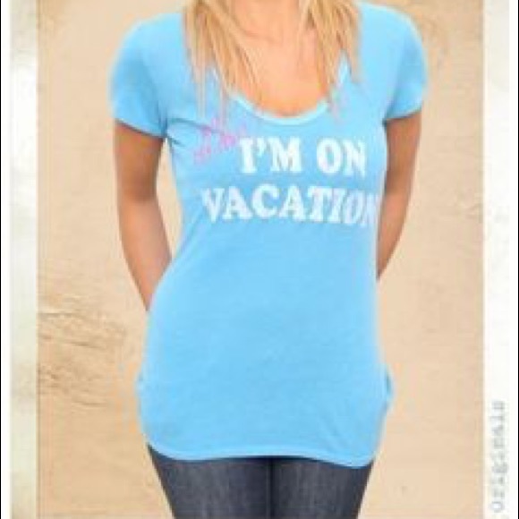JunkFood Originals Kiss My A$$ I'm on Vacation Tee