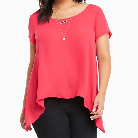 Pink sharkbite blouse