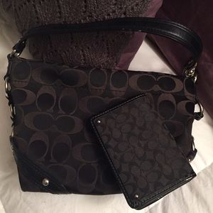 Black Logo COACH Purse