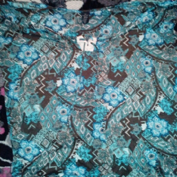 Multi pattern blouse