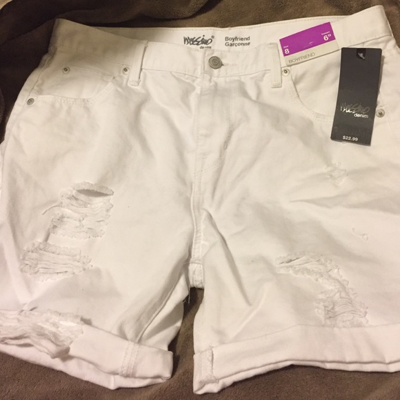 Mossimo White Boyfriend Shorts