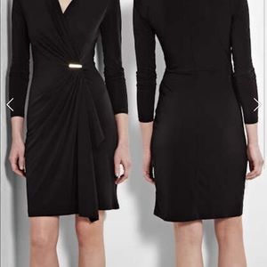 Michael kors black faux wrap dress