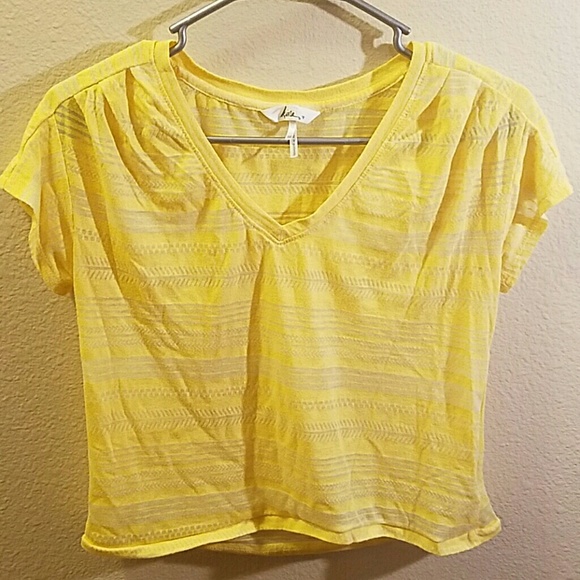 Yellow burnout crop top