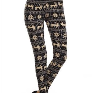 TRADE-Holiday Reindeer & Snowflake leggings ❄️☃️