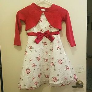 Girls Christmas dress with cover up