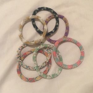 7 Lilly and Laura Hand Beaded Bracelets