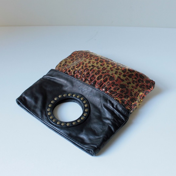 whiting & davis Handbags - NWOT Whiting & Davis Foldover Mesh Lambskin Clutch