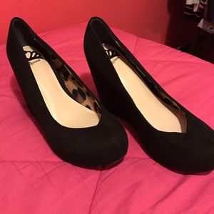 Fergalicious by Fergie black wedges. Brand new